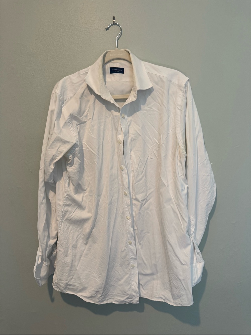 Proper Cloth Classic White Long-Sleeve Dress Shirt
